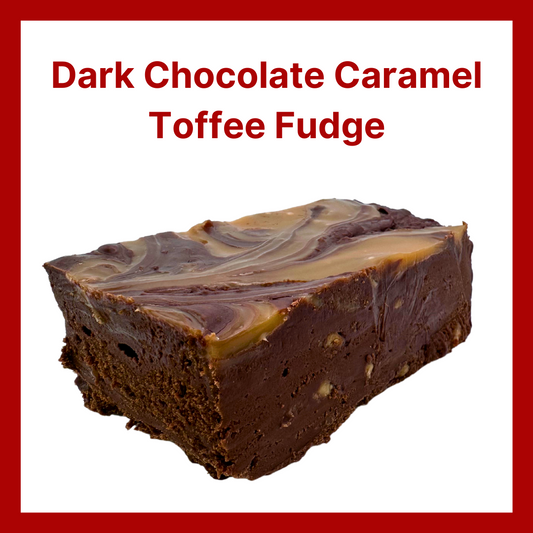 Dark Chocolate Caramel Toffee Fudge