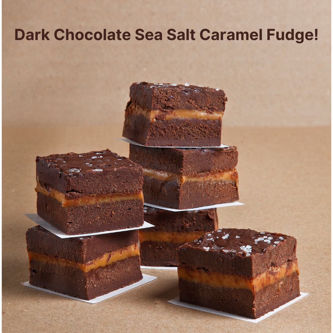 Dark Chocolate Sea Salt Caramel Fudge