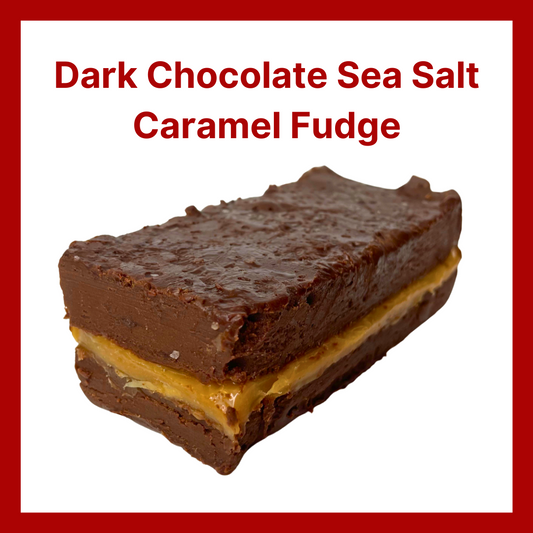 Dark Chocolate Sea Salt Caramel Fudge