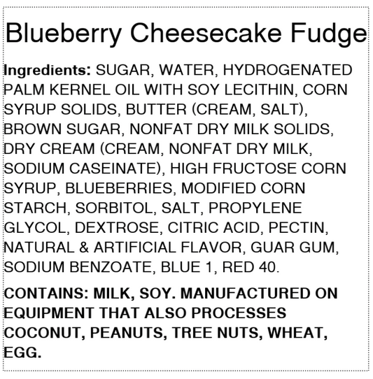 Blueberry Cheesecake Fudge