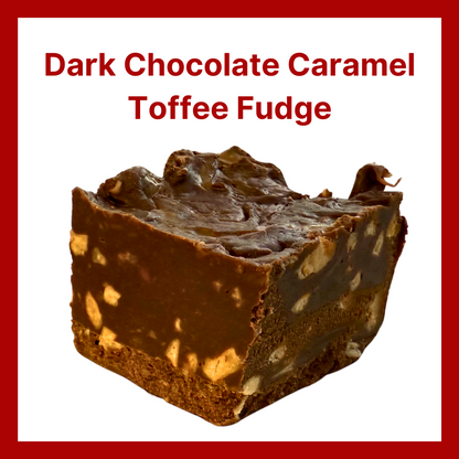 Dark Chocolate Caramel Toffee Fudge