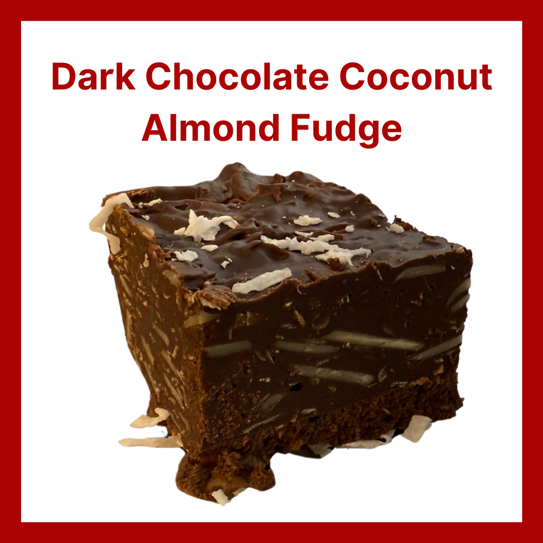 Dark Chocolate Coconut Almond Fudge