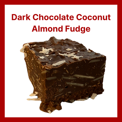 Dark Chocolate Coconut Almond Fudge