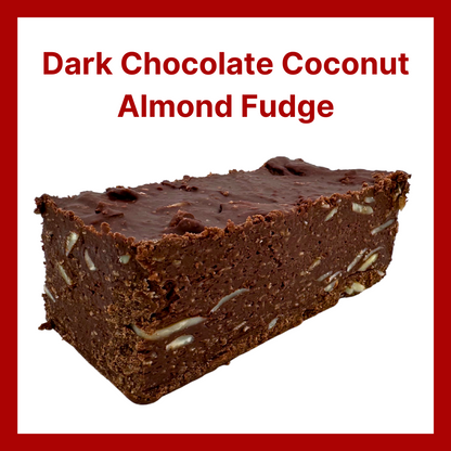 Dark Chocolate Coconut Almond Fudge