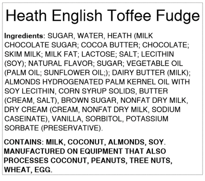Heath English Toffee Fudge