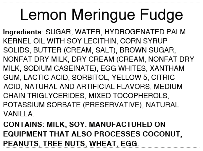 Lemon Meringue Fudge