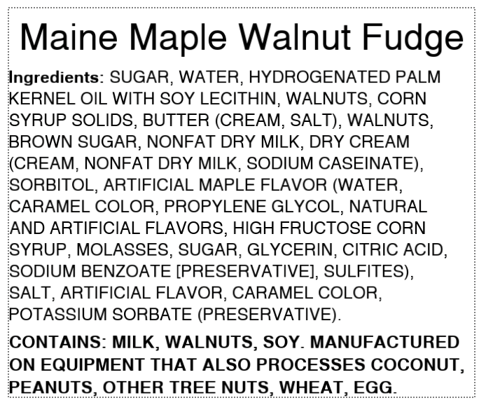 Maine Maple Walnut Fudge