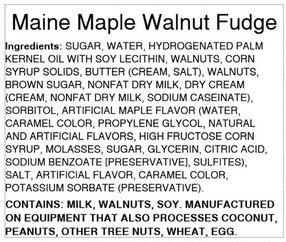 Maine Maple Walnut Fudge