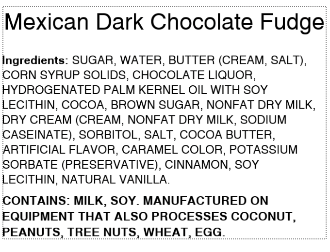 Mexican Dark Chocolate Fudge