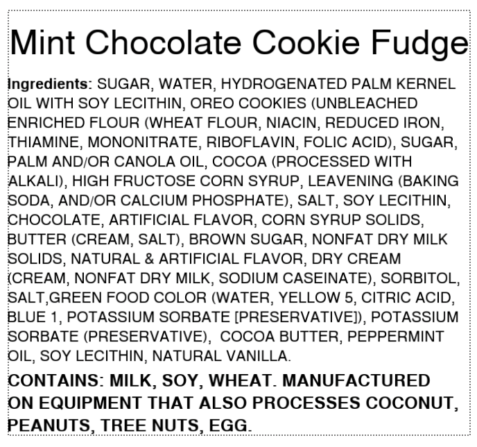 Mint Chocolate Cookie Fudge