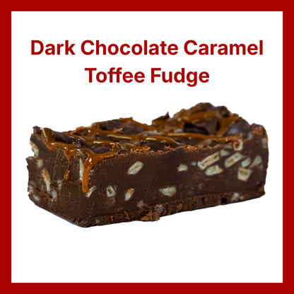 Dark Chocolate Caramel Toffee Fudge