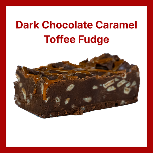 Dark Chocolate Caramel Toffee Fudge