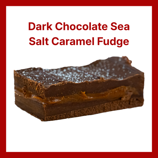 Dark Chocolate Sea Salt Caramel Fudge
