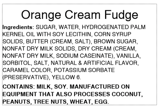 Orange Cream Fudge