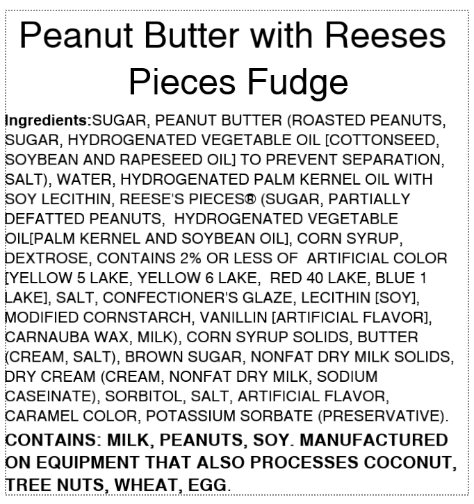 Peanut Butter with Reeses Pieces