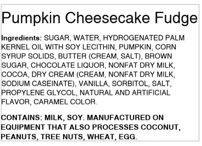 Pumpkin Cheesecake Fudge