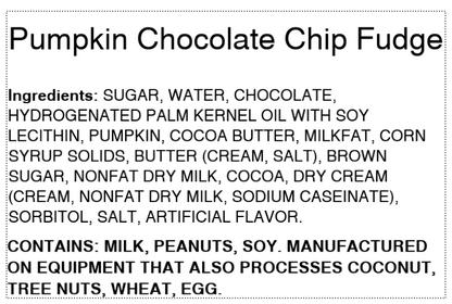 Pumpkin Chocolate Chip Fudge