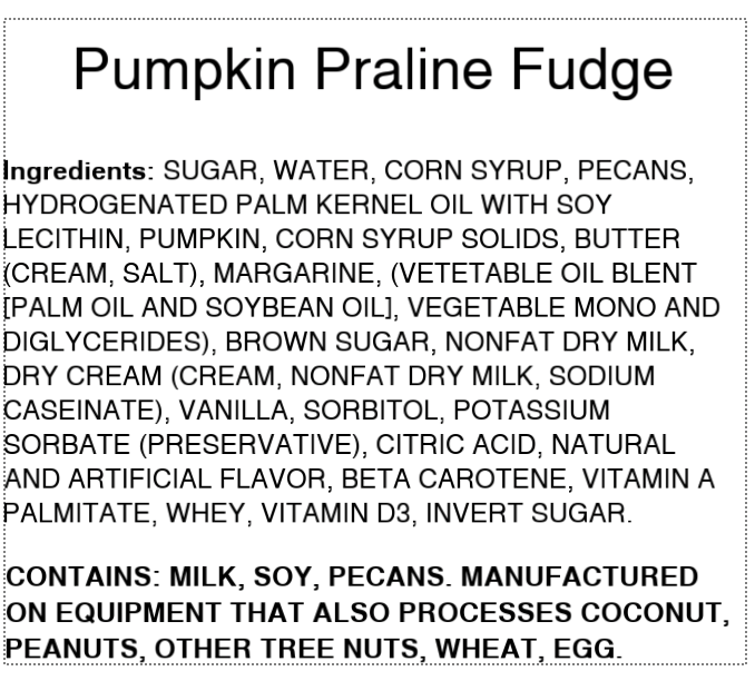 Pumpkin Praline Fudge