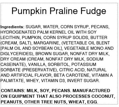 Pumpkin Praline Fudge