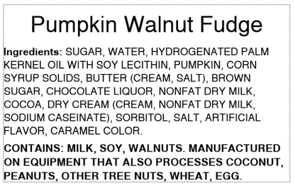 Pumpkin Walnut Fudge
