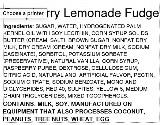Raspberry Lemonade Fudge