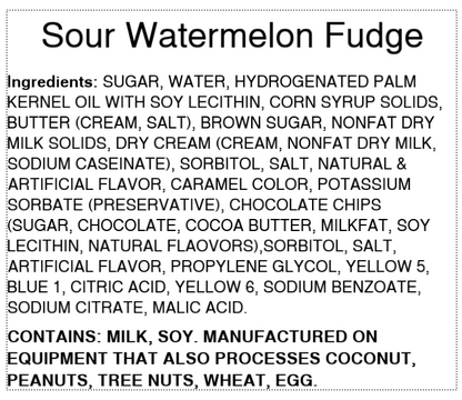 Sour Watermelon Fudge