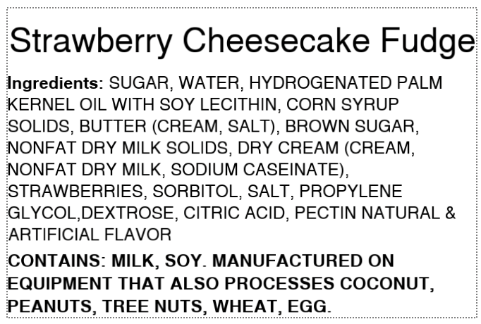 Strawberry Cheesecake Fudge