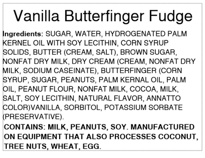 Vanilla Butterfinger Fudge