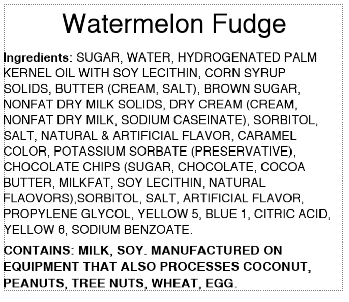 Watermelon Fudge
